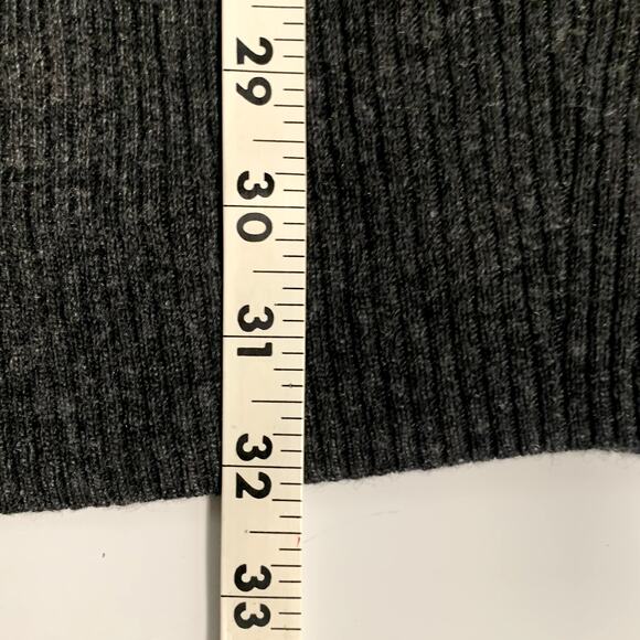 Madewell Gray XS Turtleneck Alpaca Wool Blend Ribbed Bell Sleeve Sweater Dress - Picture 9 of 9